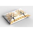 thumbnail image 2 of Ambesonne Farm House Pillow Sham 2 Pack, Fall Autumn Trees, 26"x20", Orange Black, 2 of 3