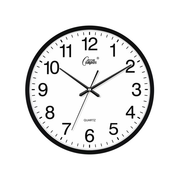 Reloj de pared moderno de 33,5 cm, silencioso y sin tictac, ideal for salón, dormitorio y cocina, color negro.