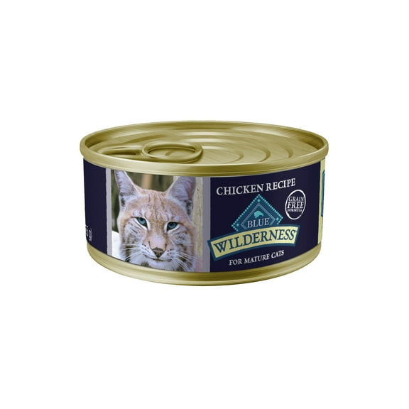 Blue Buffalo Wilderness High-Protein Adult Cat 7 Wet Food, Chicken, 5.5-oz Can