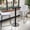Black, variant on Emma + Oliver 24"RD Walnut Laminate Bar Table Top-18"RD Base/Foot Ring