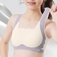 thumbnail image 2 of Girls Soft Training Bras Seamless First Bra Girls Sports Bras Longline Crop - No Pads, Chest Double Lined Beige 11-14Y, 2 of 8