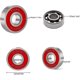 thumbnail image 3 of Ball Bearings Miniature Ball Bearings Double Rubber Sealed Deep Groove 608rs Abec-9 Bearings For Skateboards Scooters (red)10 Pcs, 3 of 5