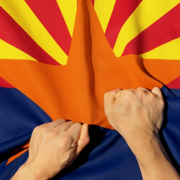 Anley 3' x 5' Rip-Proof Technology Double Sided 3-Ply Arizona State Flag - AZ State Flags 300D Polyester