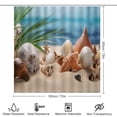 thumbnail image 2 of Seashell On The Beach Bathroom Sets with Shower Curtain And Rugs, Incl with 12 Hooks，Toilet Lid Oval Rug, 2 of 7