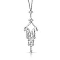 thumbnail image 2 of ARAIYA JEWELRY Sterling Silver Diamond Chandelier Dangle Pendant Necklace (1/10 cttw, H-I Color, I1-I2 Clarity), 18", 2 of 6