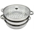 thumbnail image 1 of High Quality 3 Tier Stainless Steel Steamer Pot Set 28cm + Glass Lid, 1 of 6