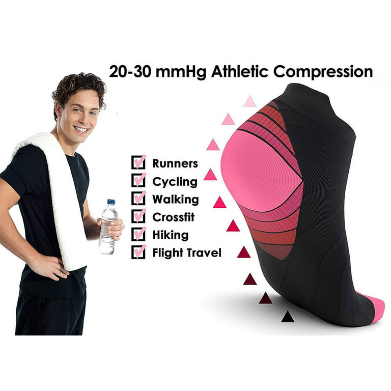 Sexy Dance Copper Low Cut Compression Running Socks For Men & Women -3/6Pairs-Circulation best for Athletic,Ankle Support Travel 