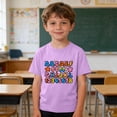 thumbnail image 5 of Kids Funny T-Shirts Short Sleeve Back To School Printed Graphic Tee Shirts Boys Girls Crewneck Tops (7 Years, Purple #B), 5 of 8