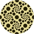 thumbnail image 1 of Ahgly Company Tapis Rond Lavable en Machine Intérieur Transitionnel Marron Chocolat, 6 Pieds Rond, 1 of 7