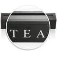 thumbnail image 4 of Elegant Wooden Tea Bag Organizer with Glass Lid – 6 Compartments for Tea Bags and Sugar Packets – Drawer, Shelf, or Countertop Use – Black – 43x9x8.7cm, 4 of 7