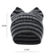 thumbnail image 2 of Gorro de lana con orejas de rayas y forma de pan al vapor para niños, gorro de invierno grueso con protección para las orejas, gorro de mujer, 2 of 2