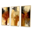 thumbnail image 3 of Designart "Mysteries of Terra Rosa - Earth's Intrigue I" Abstract Framed Wall Art Set Of 3 - Brown Modern Frame Canvas Set For Living Room Decor, 3 of 6
