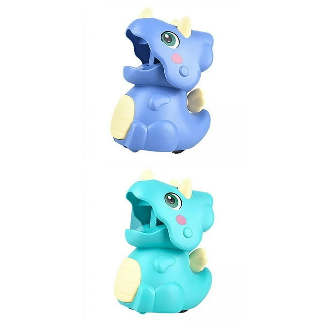 Coche de Juguete de Dinosaurio de Dibujos Animados de 2 Uds, Regalo de Cumpleaños de Fiesta de Camiones para Pequeños Macarena coche de juguete de dinosaurio
