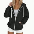 thumbnail image 2 of Towmus Womens Ultimate Heavyweight Hoodies Sweatshirts Oversized Zip Up Hoodie Casual Solid Color Outerwear S-3XL, 2 of 4