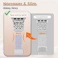 thumbnail image 3 of Wearlizer Slim Braided Magnetic Band Compatible with Apple Watch Band 38/40/41/42/44/45/46/49mm Women, 16mm Stretchy Nylon Celtic Knot Dressy Strap for iWatch Series 11 10 9 8 7 SE Ultra 3 2 1, 3 of 8