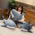 thumbnail image 2 of 140cm Giant Shark Plush Toy Stuffed Speelgoed Animal Reading Pillow for Birthday Gifts Doll Gift For Children, 2 of 5
