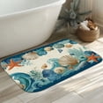 thumbnail image 4 of 1pc Oceanic Shells Absorbent Non-Slip Bathroom Thickened Flannel Rug Decor,Soft,Quick Drying,Suitable For Indoor/outdoor Use,Bathrooms,Bedrooms,Kitchens,Terrace,Laundry Rooms,16"x24", 4 of 7