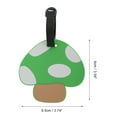 thumbnail image 2 of Unique Bargains 1 Pc Mushroom Luggage Tag for Travelling Green Soft Rubber, 2 of 5