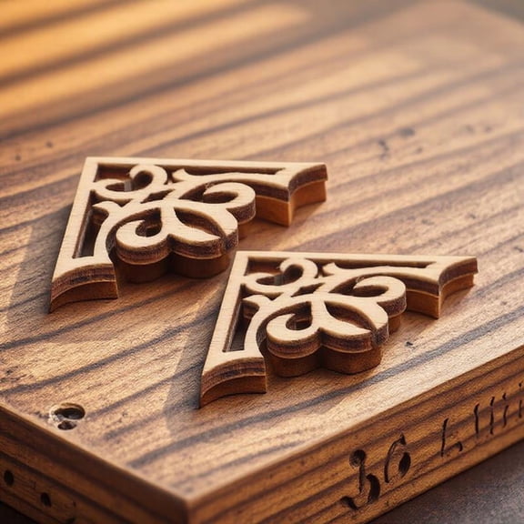 Raindrops 100pcs Unpainted Wooden Corner Decorative Pieces for Mirror and Furniture Decoration