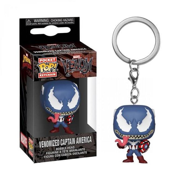 Venom 802207 Venom & Captain America Mashup Funko Pop Keychain