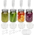 thumbnail image 1 of Kit de fermentación tapas de fermentación pesos de vidrio airlocks anillos de silicona para frascos de boca ancha, 1 of 7