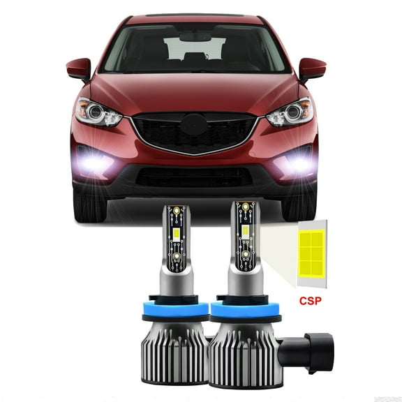 2pcs LED Fog Lights Fits For Mazda CX-5 2013-2016 6000K White Fog LED Bulbs