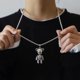thumbnail image 4 of Collar de oso BearNeck02 2Pzas Oso Plata Metal Cadena y Dije., 4 of 4