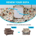 thumbnail image 6 of Eco-Ancheng 3 Piece Stretch Sofa Covers for 2 Cushion Couch Printed Sofa Slipcover with 2 Individual Cushion Covers Furniture Protector for Living Room Chairs with Elastic Bottom, Loveseat，11, 6 of 7