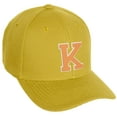thumbnail image 1 of Daxton Classic Baseball Hat Custom A to Z Initial Team White Neon Orange Letter, Gold Cap, Letter K, 1 of 2
