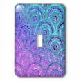 thumbnail image 2 of 3dRose, Trendy Pink Purple Feminine Faux Glitter Dot Circle Pattern, single toggle switch, 2 of 2