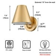 thumbnail image 6 of Claxy Gold Barrel Wall Sconces Lighting for Bedroom Hallway Bathroom, 6 of 6