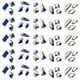 thumbnail image 3 of Juego de 150 diamantes de imitación de cristal para uñas, diamantes de imitación 3D de múltiples formas con fondo plano, para decoración de uñas, manualidades, teléfonos, ropa, joyas, bolsos, 3 of 6