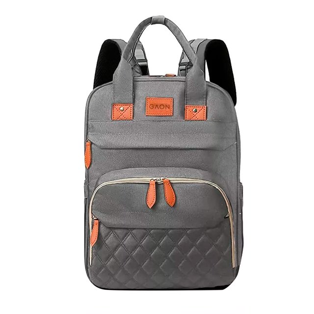Pañalera Tipo Mochila Multifuncional Cuna Cambiador Plegable Gris Gaon Mammy Backpack