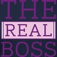 thumbnail image 3 of CafePress - The Real Boss Women's Dark T Shirt - Women's Traditional Fit Dark T-Shirt, 3 of 4