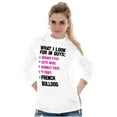 thumbnail image 3 of What Look In Guys French Bulldog Pet Women Plus Size Long Sleeve Graphic Tee Brisco Brands 3X, 3 of 5