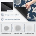 thumbnail image 3 of Navy Blue Coastal Dish Drying Mats for Kitchen Counter, Starfish Shell Ocean Nautical Absorbent Coffee Bar Mat with Non-slip Rubber Backed Quick Drying Dish Rack Pad 12"x16", 3 of 9