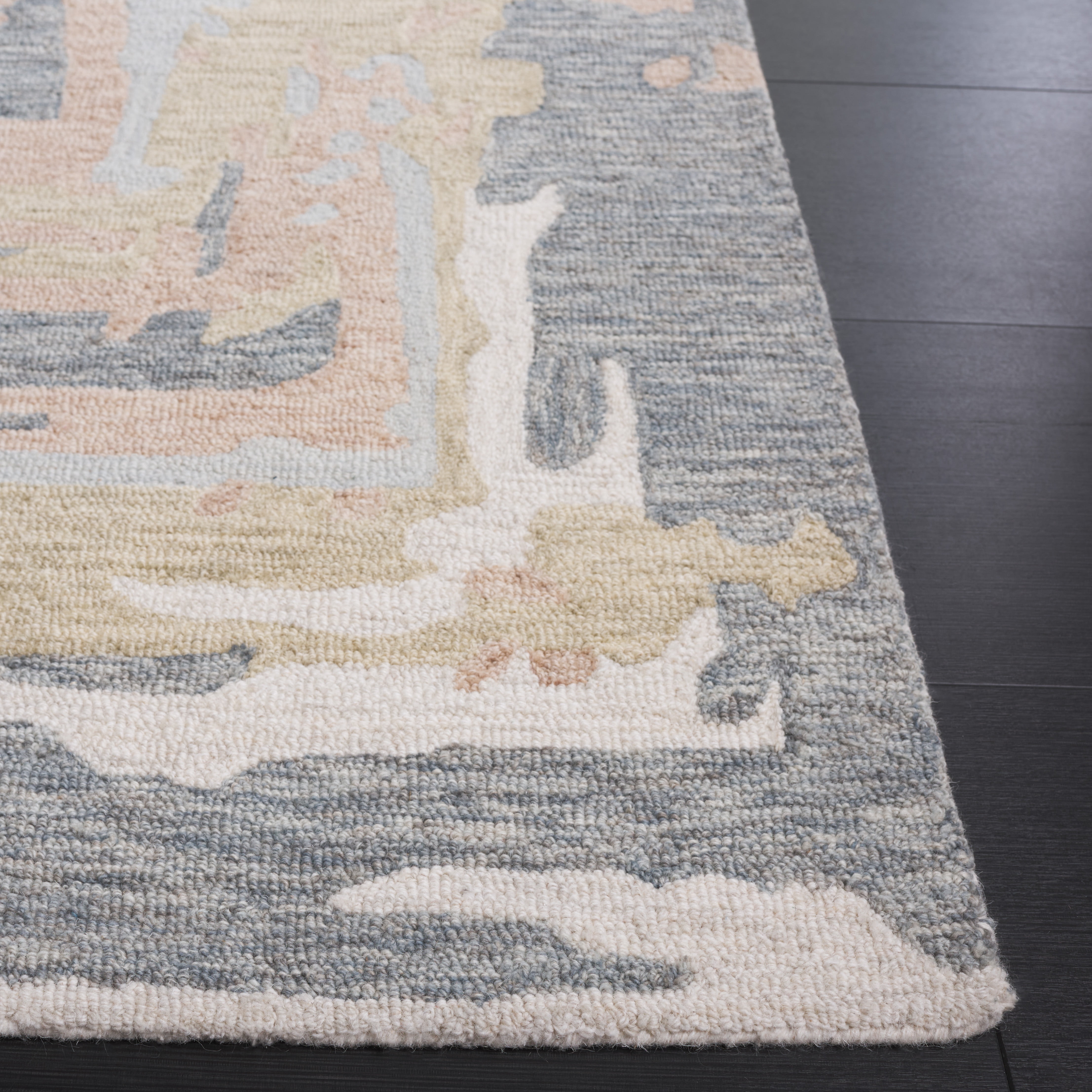 SAFAVIEH Ebony Jobeth Abstract Area Rug, Grey/Ivory, 4' x 6'
