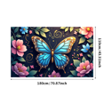 thumbnail image 1 of Butterfly Flower Banner Backdrop for Parties and Events Beautiful Wall Decor Vibrant Garden Backdrop Photography Prop Art Display Background Home Decor, 1 of 4