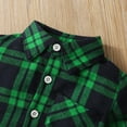 thumbnail image 5 of 3T Baby Boys Outfits 4T Boys 2PCS Fall Winter Clothing Set Toddler Boys Long Sleeve Plaid Top Denim Pants Set Green, 5 of 8