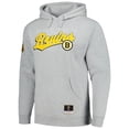 thumbnail image 2 of Men's Mitchell & Ness Heather Gray Boston Bruins 100th Anniversary Script Sweep Pullover Hoodie, 2 of 3