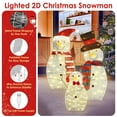 thumbnail image 2 of TeqHome 2.5ft 3-Piece 2D Lighted Christmas Snowman Decorations 8 Lighting Modes IP44 Waterproof Outdoor Yard Decor Christmas Decoration USB Plug, 2 of 9