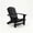 black, variant on SERWALL Outdoor Folding HDPE Adirondack Deck Chair - Patio & Outdoor Lounge, Weather‑Resistant