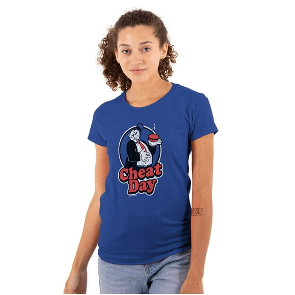 Wimpy Cheat Day Popeye Sailor Man Women's T Shirt Ladies Tee Brisco Brands S