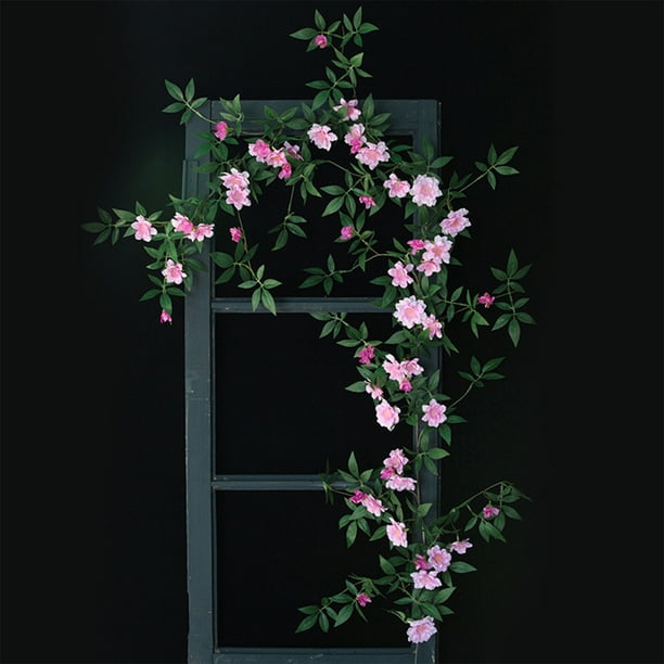 Simulación de Enredaderas de Rosas Que Cuelgan Alrededor de La Ventana, Decoración Del Hogar, Refugio Decorativo, Ratán Muxiang