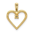 thumbnail image 3 of 14K Yellow Gold Charm Pendant Diamond Round Aa .03Ct. Heart, 3 of 4