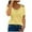 Yellow, variant on NSLGXD Cold Shoulder Tops For Women 2024 Summer Lace Patchwork Dressy Casual Blouses Plus Size Short Sleeve V Neck Shirts
