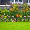 thumbnail image 7 of KTFgvq Decorative Garden Fence Border, Rustic Wood Style, Easy Assembly, Landscape Edging for Flower Beds and Pathways, Multicolor, 7 of 7