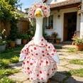 thumbnail image 4 of Tuvgenk Porch Goose Outfits 23" Holiday Spring Summer Cute Clothes for Porch Goose Set Polyester 2 Pack Garden Decorations Outdoor with Hat Dress, 4 of 5
