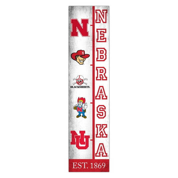 Nebraska Huskers 6" x 24" Progression Wood Sign