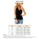 thumbnail image 4 of Camisola con cuello en V envolvente para mujer, camiseta sin mangas elegante de Color liso con tirantes finos para oficina, 4 of 5